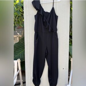 Parker ruffle one shoulder jumpsuit